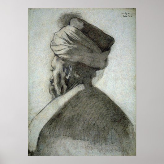Eakins - Man met tulband Poster (Voorkant)