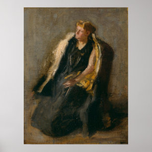 Eakins - mevrouw Hubbard 1895 Poster