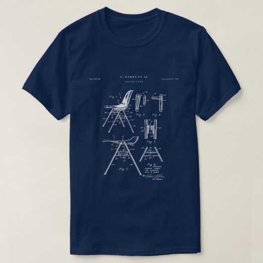 Eames Chair Patent   Office  T-shirt (Design voorkant)
