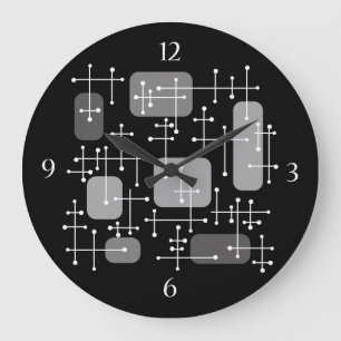 Eames Era Art Crosshairs Black White uit de jaren  Grote Klok