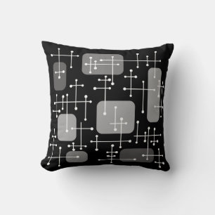 Eames Era Art Crosshairs Black White uit de jaren  Kussen