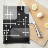 Eames Era Art Crosshairs Black White uit de jaren  Theedoek (Quarter Fold)