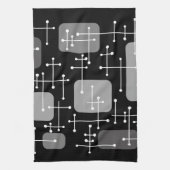 Eames Era Art Crosshairs Black White uit de jaren  Theedoek (Verticaal)