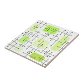 Eames Era Art Crosshairs Chartreuse 1950 Tegeltje (Zijkant)