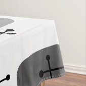 Eames Era Art Crosshairs Grey uit de jaren 1950 Tafelkleed (Voorbeeld)