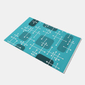 Eames Era Art Crosshairs Turquoise uit de jaren 19 Deurmat (Schuin)