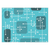 Eames Era Art Crosshairs Turquoise uit de jaren 19 Tafelkleed (Voorkant (Horizontaal))