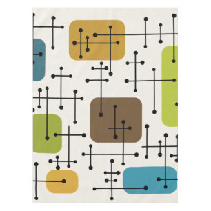 Eames Era Art Crosshairs uit de jaren 1950 Tafelkleed