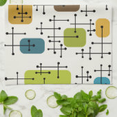 Eames Era Art Crosshairs uit de jaren 1950 Theedoek (Gevouwen)