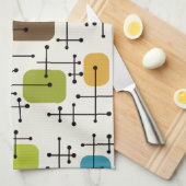 Eames Era Art Crosshairs uit de jaren 1950 Theedoek (Quarter Fold)