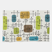 Eames Era Art Crosshairs uit de jaren 1950 Theedoek (Horizontaal)