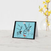 Eames Era Art Style Notecards "Onverbonden bellen Kaart (Gele Bloem)