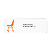 Eames gegoten plastic zijstoel etiket (Voorkant)