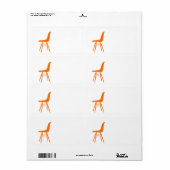 Eames gegoten plastic zijstoel etiket (Full Sheet)