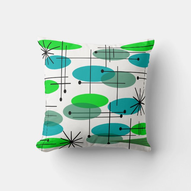 Eames Geïnspireerd Pillow Design mid-century Vier Kussen (Voorkant)