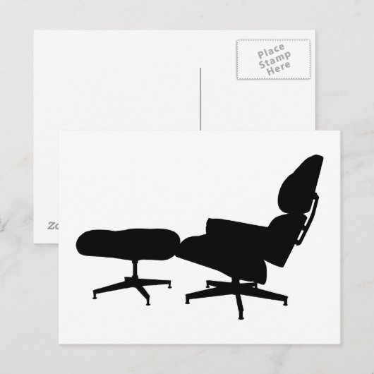 Eames Lounge-stoel & Ottomaans Briefkaart (Voorkant / Achterkant)