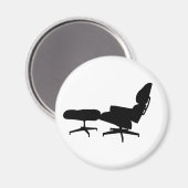 Eames Lounge Stoel & Ottomaanse magneet (Voorkant / Achterkant)