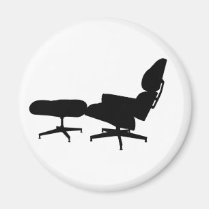Eames Lounge Stoel & Ottomaanse magneet