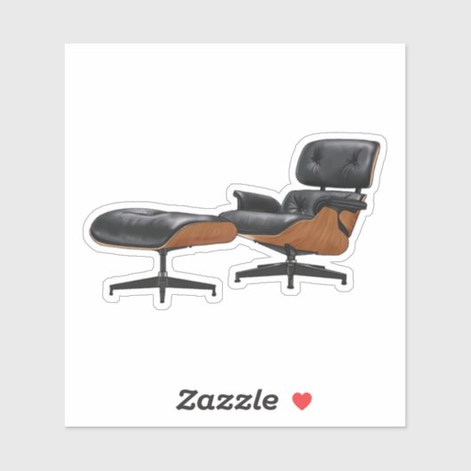 Eames Lounge Stoel Sticker (Vel)