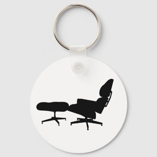 Eames Lounge-voorzitter & Ottomaanse Sleutelhanger (Voorkant)