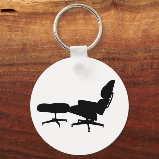 Eames Lounge-voorzitter & Ottomaanse Sleutelhanger (Voorkant)