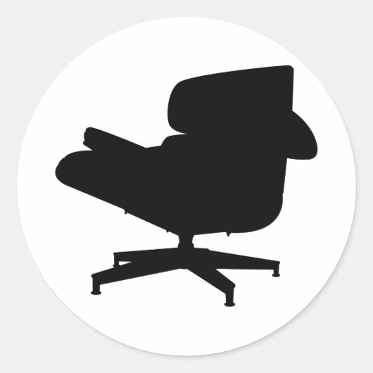 Eames Lounge-voorzitter Sticker (Voorkant)