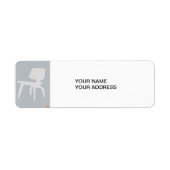 Eames multiplex stoel etiket (Voorkant)