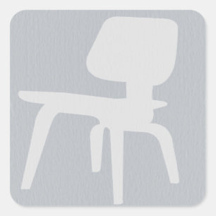 Eames multiplex stoel vierkante sticker