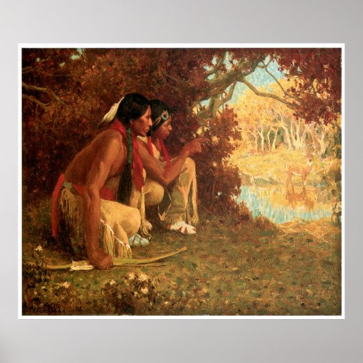 Eanger Irving Couse's jacht op Der Poster (Voorkant)