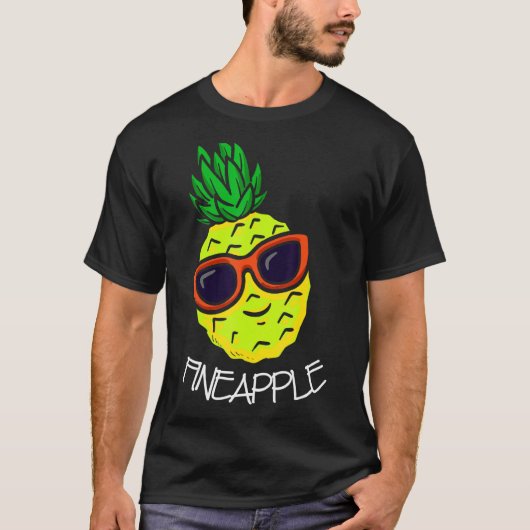 Eapple anananaseplein tropische vruchtenananas t-shirt (Voorkant)