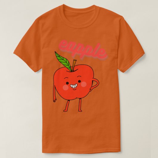 Eapple Funny Apple  Gift 5 2 T-shirt (Design voorkant)