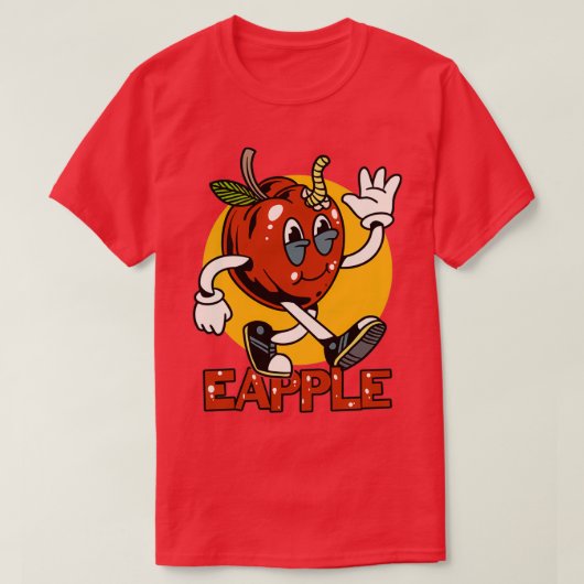 Eapple Funny Red Apple  Gift T-shirt (Design voorkant)