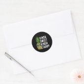 Eapple Kinda Sweet Kinda Stabby Novelty Punny Ronde Sticker (Envelop)