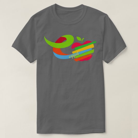 EApple Rainbow Colorful Letters Apple Slicks T-shirt (Design voorkant)