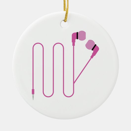 Ear Buds Keramisch Ornament (Voorkant)