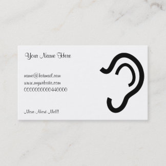 Ear, Jouw naam hier, Visitekaartje
