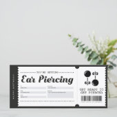 Ear Piercing Gift Voucher Certificate (Staand voorkant)