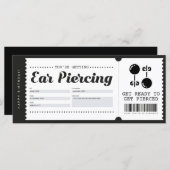 Ear Piercing Gift Voucher Certificate (Voorkant / Achterkant)