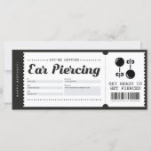 Ear Piercing Gift Voucher Certificate (Voorkant)