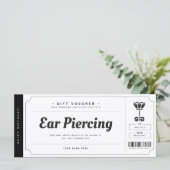 Ear Piercing Gift Voucher Certificate (Staand voorkant)