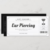 Ear Piercing Gift Voucher Certificate (Voorkant / Achterkant)