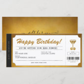Ear Piercing Gold Gift Voucher Certificate (Voorkant / Achterkant)