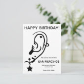 Ear Piercing Voucher Card, Custom, Personalized (Staand voorkant)