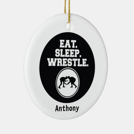 Ear, Slaap & Wruige Kerstmis Keramisch Ornament (Rechts)