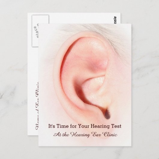 Ear Testing Otolaryngology Appointinder Briefkaart (Voorkant / Achterkant)