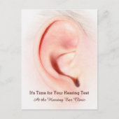 Ear Testing Otolaryngology Appointinder Briefkaart (Voorkant)