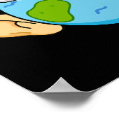 Ear-th Funny Earth Pun Dark BG Poster (Hoek)