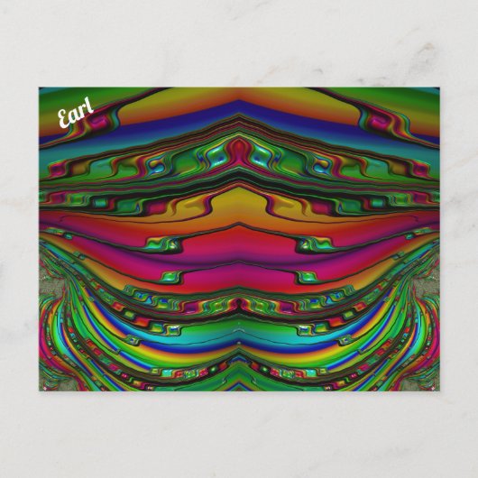 EARL ~ 3D Fractal Design Pattern ~ Meerkleurig Briefkaart (Voorkant)