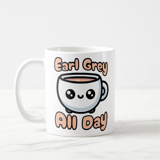 Earl Grey de hele dag! Schattige Earl Grey Tea Pun Koffiemok (Links)