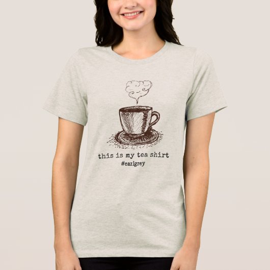 Earl Grey Hot Tea Lover Schattige cadeau Tri-Blend Shirt (Voorkant)
